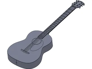 Yamaha Acoustic Guitar 3D Model preview