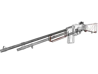 Browning Automatic Rifle 3D Model preview
