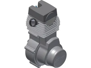 Jawa 500CC Engine 3D Model preview