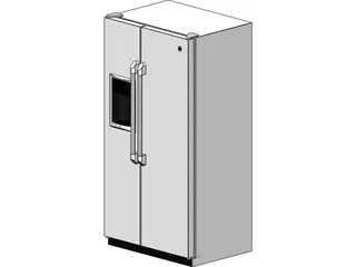 GE Refrigerator 3D Model preview