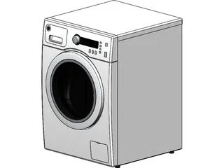 GE Washer and Dryer 3D Model preview
