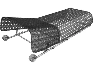 Bench Swimming Pool 3D Model preview
