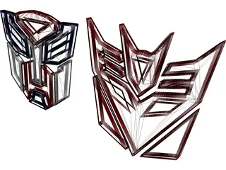 Transformers Logo 3D Model preview