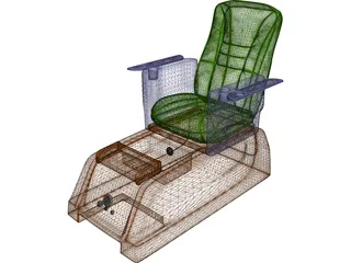 Pedicure Chair 3D Model preview