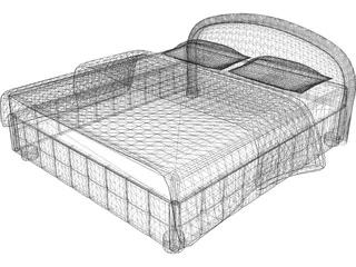Bed Vintage 3D Model preview