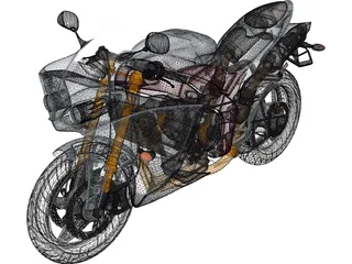Yamaha R1 3D Model preview