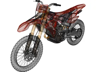 Motocross Bike 3D Model preview