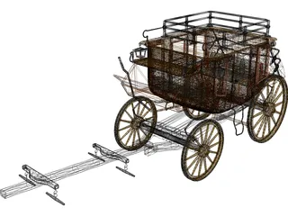 Stage Coach 3D Model preview
