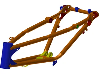 BMW G450X Frame (2009) 3D Model preview