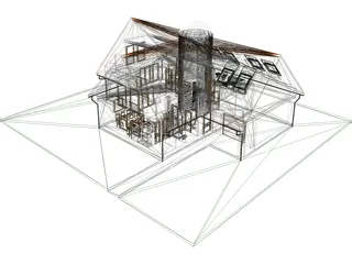 Single Family House 3D Model preview