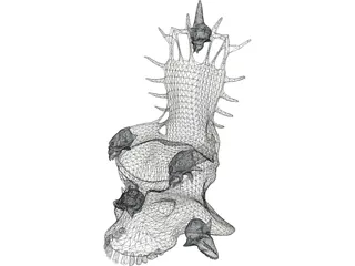 Skull Throne 3D Model preview