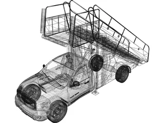 Dodge Ram 2500 Boarding Car 3D Model preview