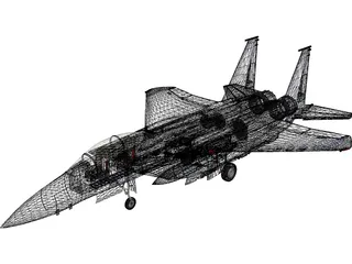F-15 Aircraft 3D Model preview