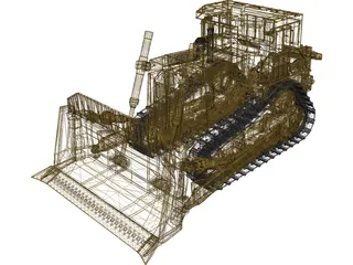 Caterpillar Bulldozer 3D Model preview