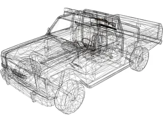 Ford Pickup (1980) 3D Model preview