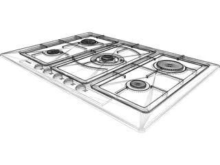 Siemens Gas Stove 3D Model preview