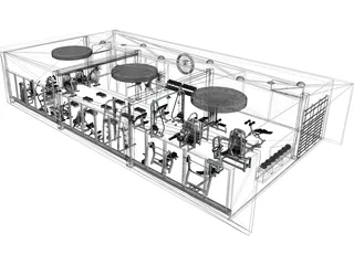 Fitness Equipment 3D Model preview