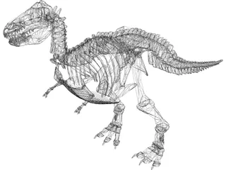 T-Rex Skeleton 3D Model preview