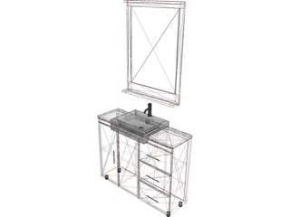Bathroom Vanity 3D Model preview