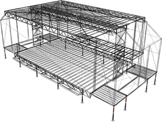 Trailer Stage 3D Model preview