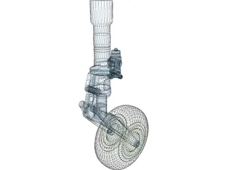 Mig-21 Front Gear 3D Model preview