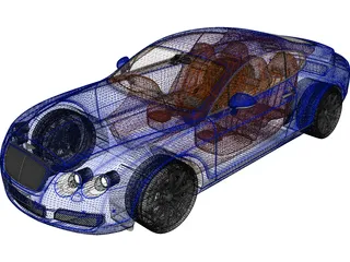 Bentley Continental GT 3D Model preview