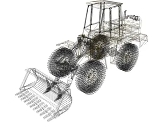 Wheel Loader 3D Model preview