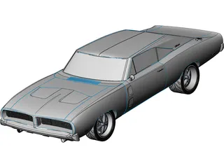 Dodge Charger RT (1968) 3D Model preview