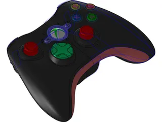 Xbox 360 Gamepad 3D Model preview