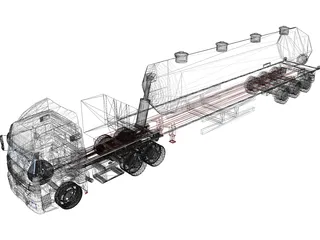 Mercedes-Benz Axor Silos 3D Model preview