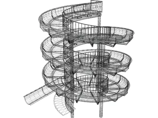 Water Slide 3D Model preview