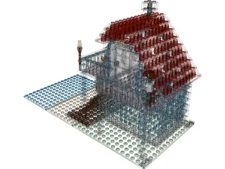 Strandhaus Lego 3D Model preview
