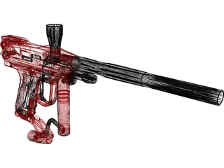 Paintball Gun 3D Model preview