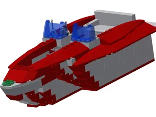 Lego Yacht 3D Model preview