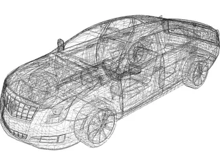 Cadillac XTS (2013) 3D Model preview