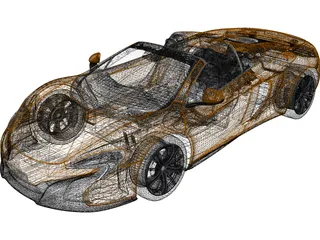McLaren 650S Spider (2014) 3D Model preview