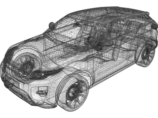 Range Rover Evoque Coupe (2011) 3D Model preview