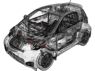 Scion iQ (2011) 3D Model preview