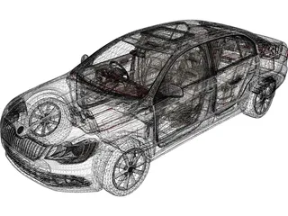 Skoda Superb (2013) 3D Model preview