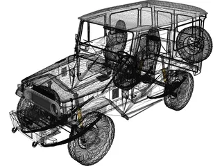 Toyota Land Cruiser FJ40 3D Model preview
