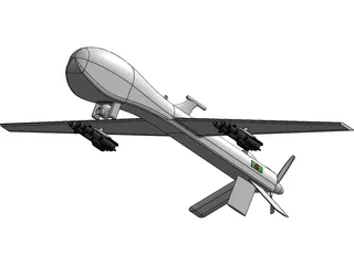 MQ-1 Predator UAV 3D Model preview