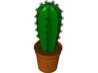 Cactus in Container 3D Model preview