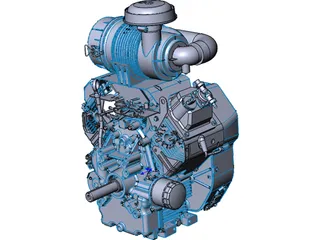 Kohler V Twin Engine 25hp 3D Model preview