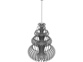 Iron Chandelier 3D Model preview