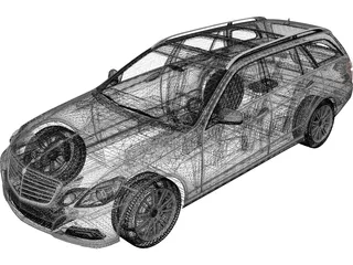 Mercedes-Benz E350 CDI Estate 3D Model preview