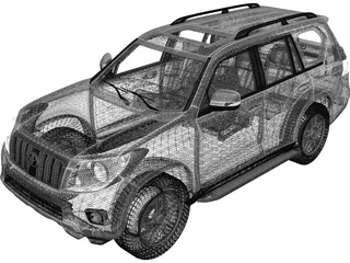 Toyota Land Cruiser Prado (2010) 3D Model preview