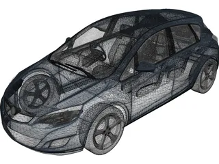 Opel Astra (2011) 3D Model preview