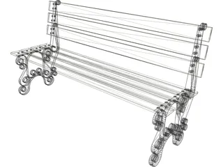 Bench 3D Model preview