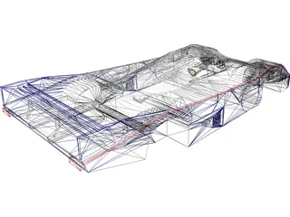 Porsche 956 Body 3D Model preview