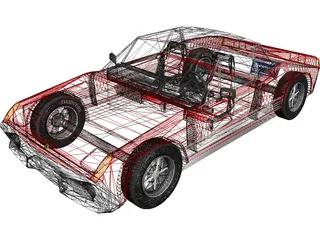Porsche 914 3D Model preview